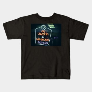 Dry cleaners and Laundromat Neon Sign in NYC Kids T-Shirt